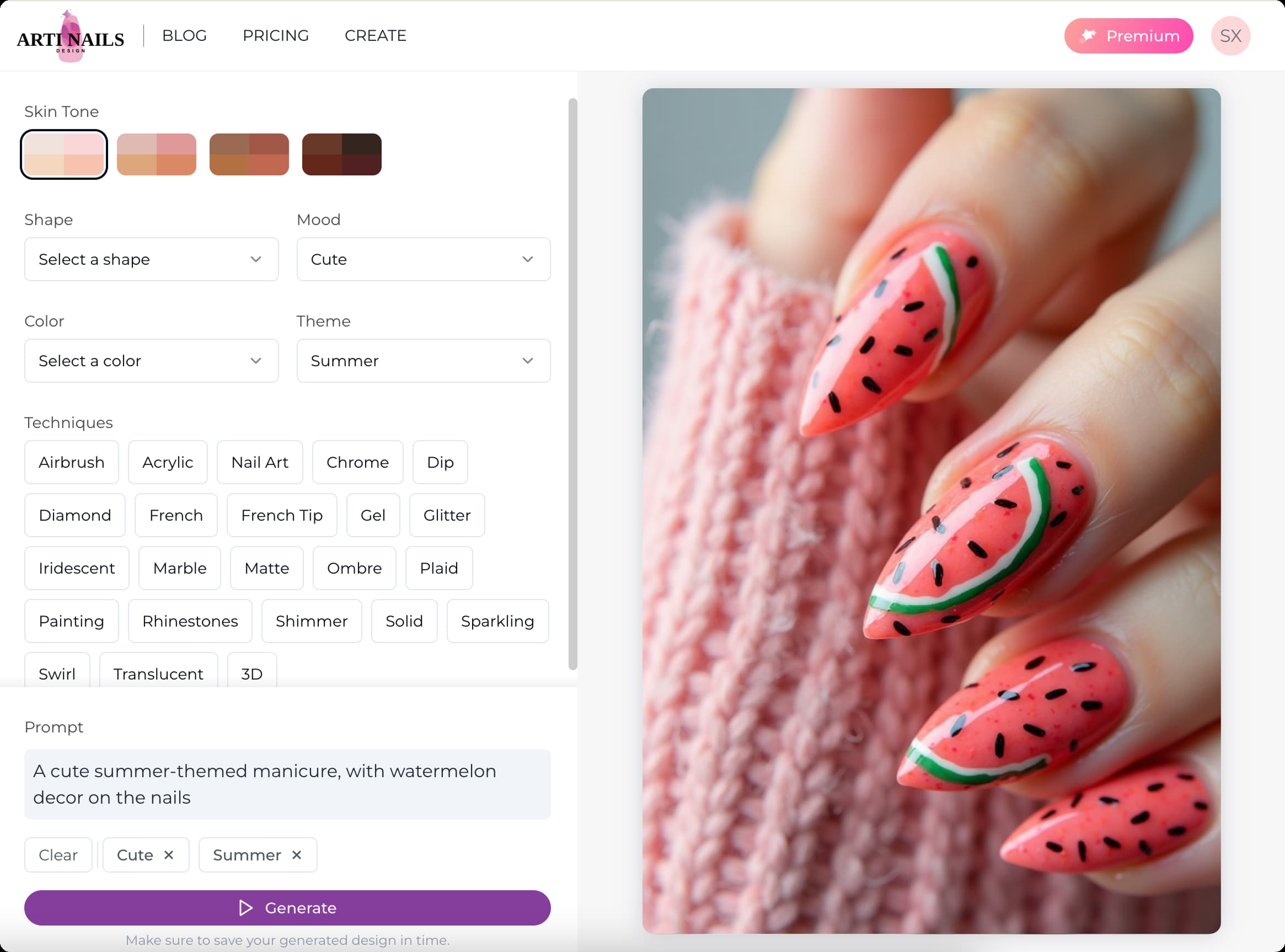 Our AI editor makes nail design creation effortless
